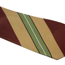 ORTAL ŁÓDŹ oldschoolowy krawat  w brązach PRL