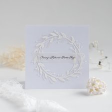 Zaproszenie na Pierwszą Komunię Świętą wianek