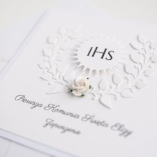 Zaproszenie na Pierwszą Komunię Świętą wianek