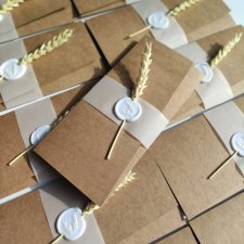 Zaproszenie na Pierwszą Komunię Świętą z kłosem zboża