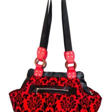 skóra naturalna - torebka CZARNE GRAFIKI