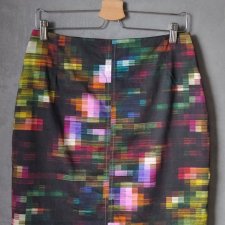 Ołówkowa spódnica multicolor colorblock M