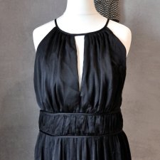 Czarna suknia MNG grecka bogini maxi wieczorowa S