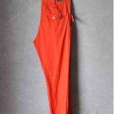 Chinosy DIESEL peg len bawełna pomarańcz XS S