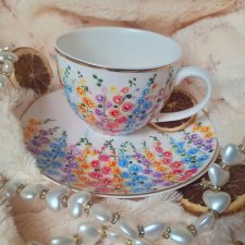 Ręcznie malowane barwne malwy komplet 200 ml