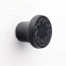 ceramiczne gałki do mebli, czarne matowe, wz.3