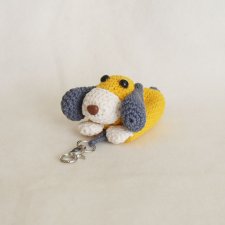 Piesek Schowek na Klucze – Szydełkowy Brelok Handmade