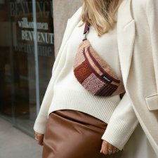 CAPPUCCINO – nerka M z ekozamszu z patchworkiem + miniportfel gratis