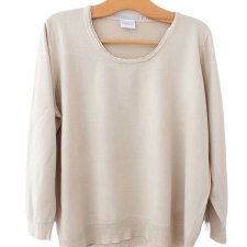 Sweter beżowy plus size vintage Wardrobe