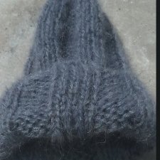 Beanie szaruga moherowa czapka handmade