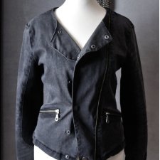 Jeansowa kurtka ramoneska rock XS S