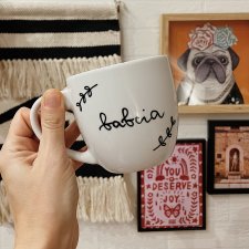 BABCIA GAŁAZKI ręcznie malowany kubek  350ML