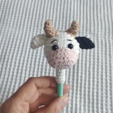 ozdoba na ołówek krowa, krówka, byczek