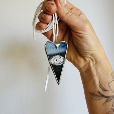 Wisiorek szklany Amulet "Trzecie oko" Witraż