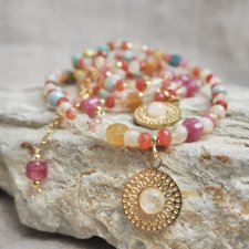 CHOKER Z KAMIENI | TURMALIN | CYTRYN | AMAZONIT, JADEIT Z ZAWIESZKĄ ZE STALI CHIRURGICZNEJ | DOMILKOWYDOMEK