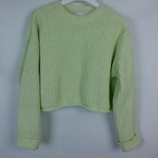 Bershka mięciutki sweterek crop pistacja /  M mex.28