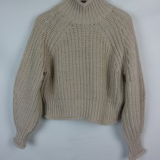 H&M gruby ciepły sweter z wool / S