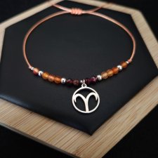 Bransoletka Zodiakalna Baran ze srebrną zawieszką