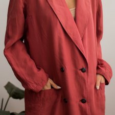 jedwabna narzutka vintage L/XL