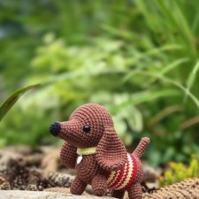 Maskotka jamniczek, Zabawka piesek, Jamnik, Prezent dla dziecka