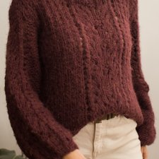 Burgundowy sweter S/M
