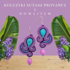KOLCZYKI SUTASZ PROVANCE Z HOWLITEM TURKUSOWYM