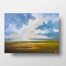 Pejzaż  - praca wykonana pastelami