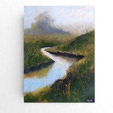 Pejzaż  - praca wykonana pastelami