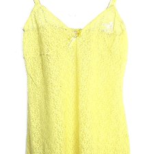 FRIIS&COMPANY cytrynowa koronkowa koszulka M/L