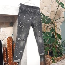 Jeansy nakrapiane S M