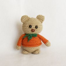 Szydełkowy Miś – Dekoracja Handmade / Maskotka