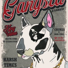 Plakat PIES BULTERIER / Vintage - Format A2