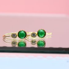 ❦❀❦ kolczyki z okiem szmaragdowym ❦❀❦