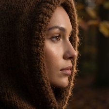 Brązowa balaclava kid mohair i baby alpaka