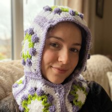 balaclava z kwiatkami