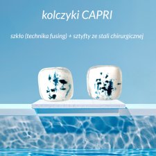 KOLCZYKI ZE SZKŁA CAPRI