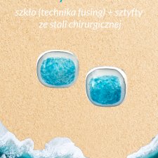 KOLCZYKI ZE SZKŁA CORFU