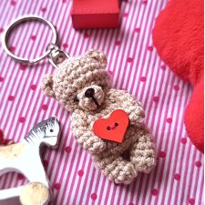 MINI MIŚ z serduszkiem BRELOCZEK na walentynki
