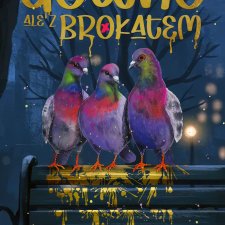 Plakat G...ale z brokatem GOŁĘBIE - format A2