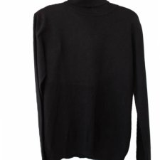 Czarny golf vintage wiskoza sweter z golfem