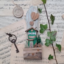 Rustykalny wieszak Zielono mi no 4