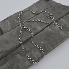 Srebrny przeplatany łańcuszek