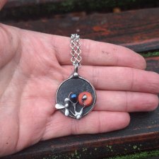 Perła i koral - wisiorek