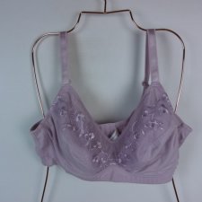 Damart liliowy miękki biustonosz bez fiszbin 42C / 95C