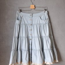 Midi spódnica boho kowbojska jeans S M
