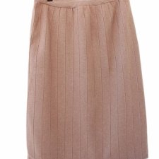 Wełniana spódnica vintage cappuccino dzianinowa na zimę