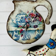 Dekoracyjny wieszak na ścianę z drewna, styl rustykalny