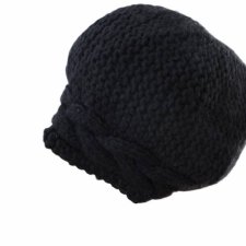 czapka przyjazna fryzurze czapka vintage czarna