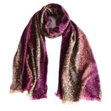 Szal vintage misterne wzory pasy