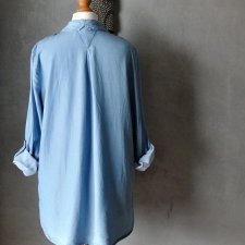 Bluzka kurteczka koszula na zamek lyocell XS S